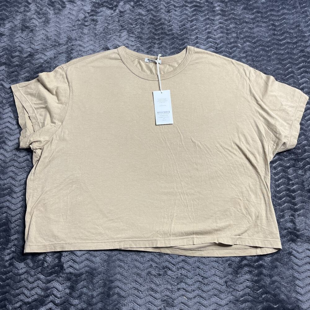 Buck Mason Women's Treehouse Pima Cropped Easy Crew T Shirt size 2XL NWT
